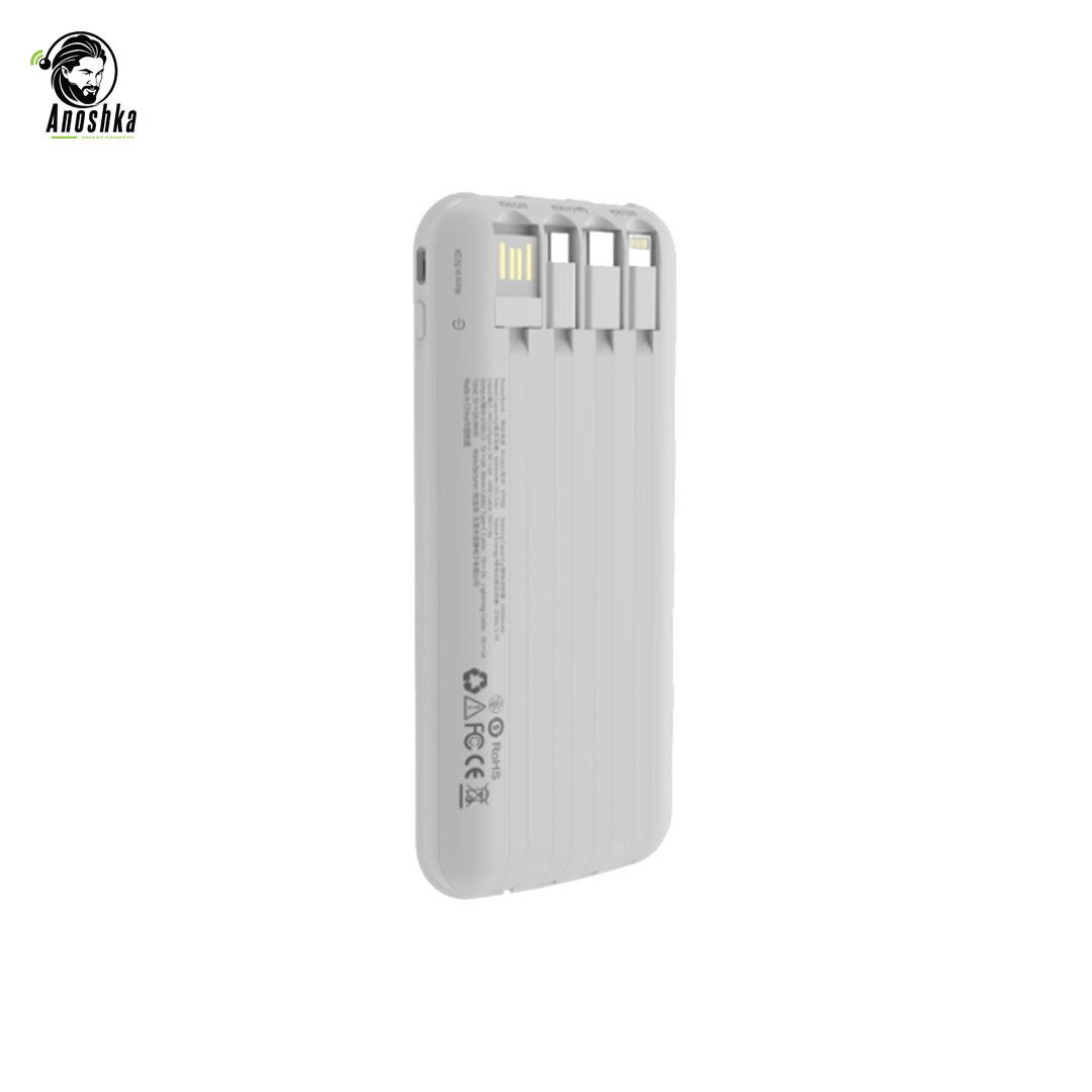 DEVIA Powerbank MP32W 10,000mAh with 4 Built-In Cables for All-in-One Portable Charging