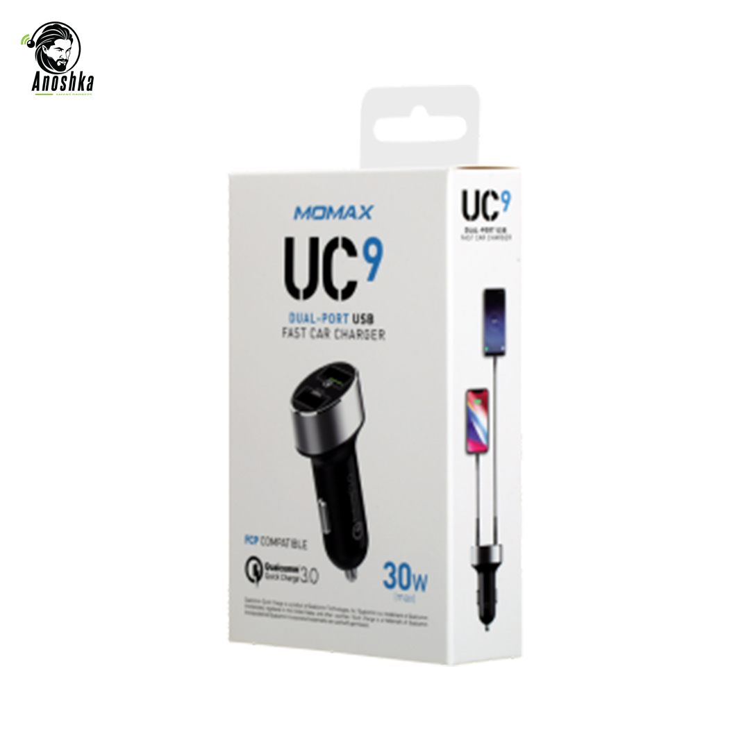MOMAX UD9 Car Charger 30W UC9D Fast Reliable Car Charging Solution