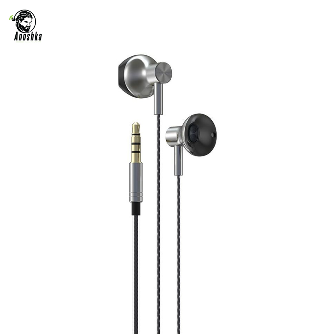 DEVIA Metal Earphones 3.5mm HP59S – Durable Design and Clear Sound