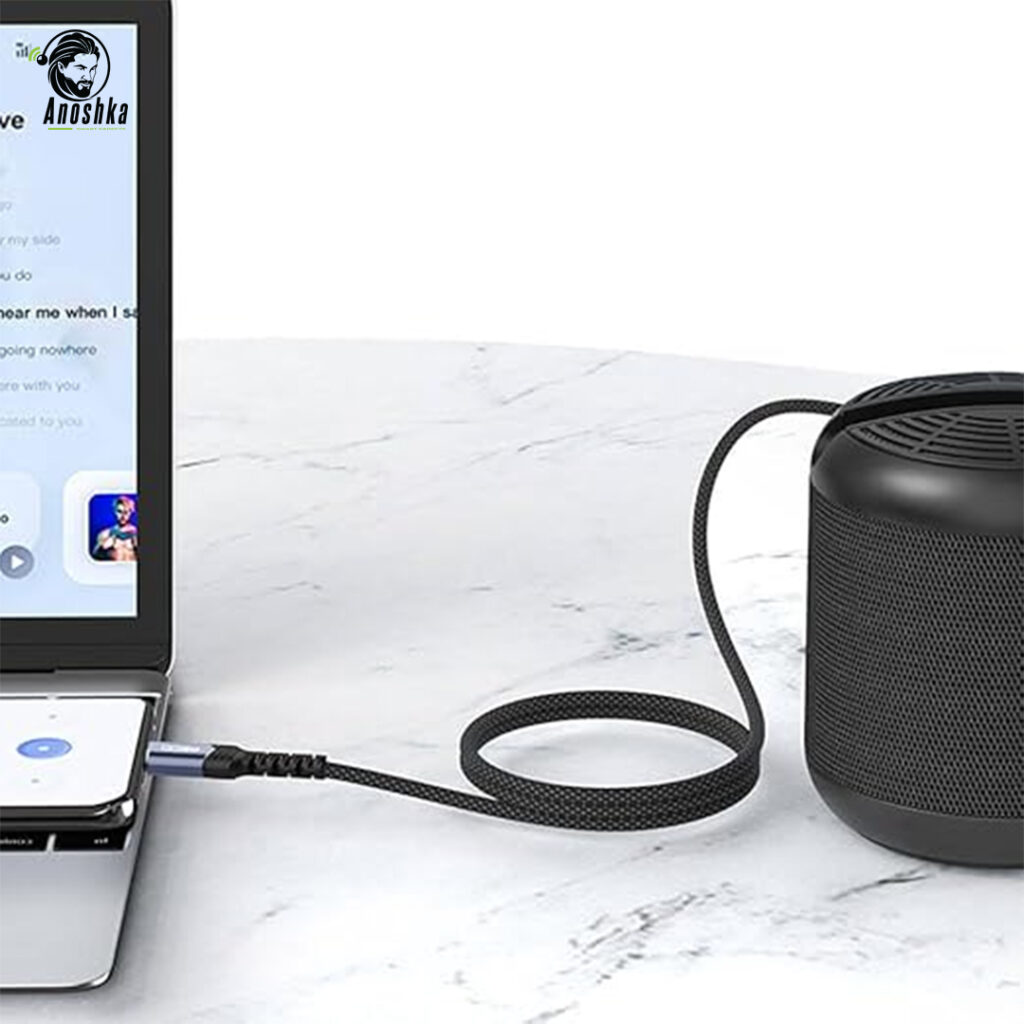 The RECCI RDS-A26 AUX Adapter connects 3.5mm audio devices to Lightning ports, delivering premium sound quality and durability for iPhone users.