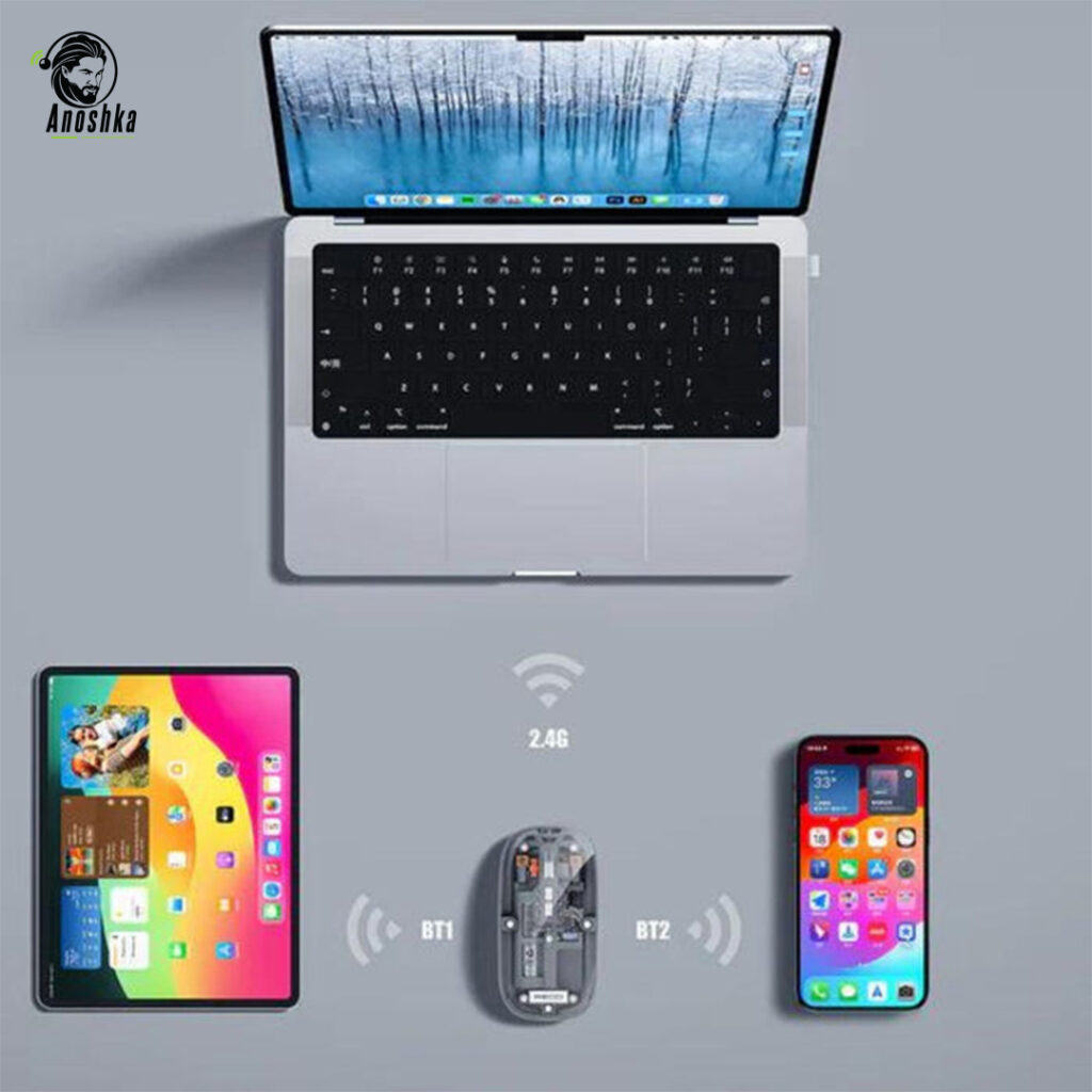 The RECCI RCS-M01 Wireless Mouse offers ergonomic comfort, 2.4GHz stable connection, and 1200 DPI precision — ideal for home, office, or travel use.