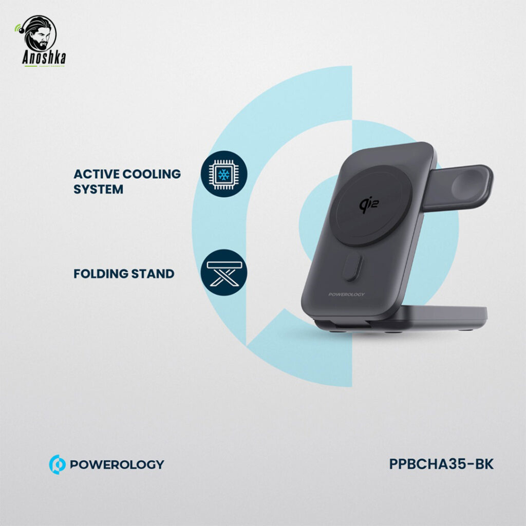 Powerology 10000mAh MagSafe Power Bank box and accessories