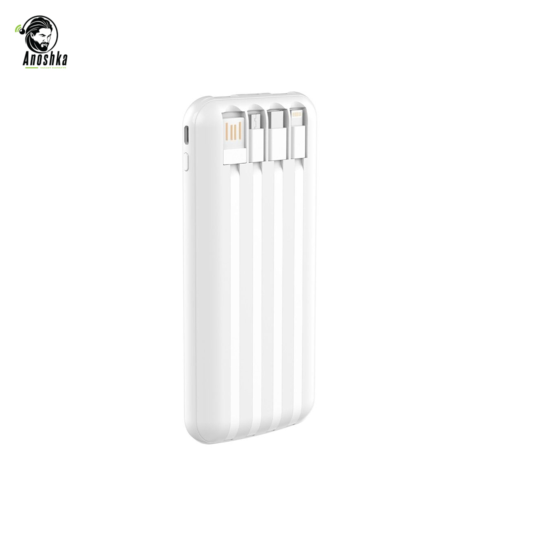 DEVIA Powerbank MP32W 10,000mAh with 4 Built-In Cables for All-in-One Portable Charging