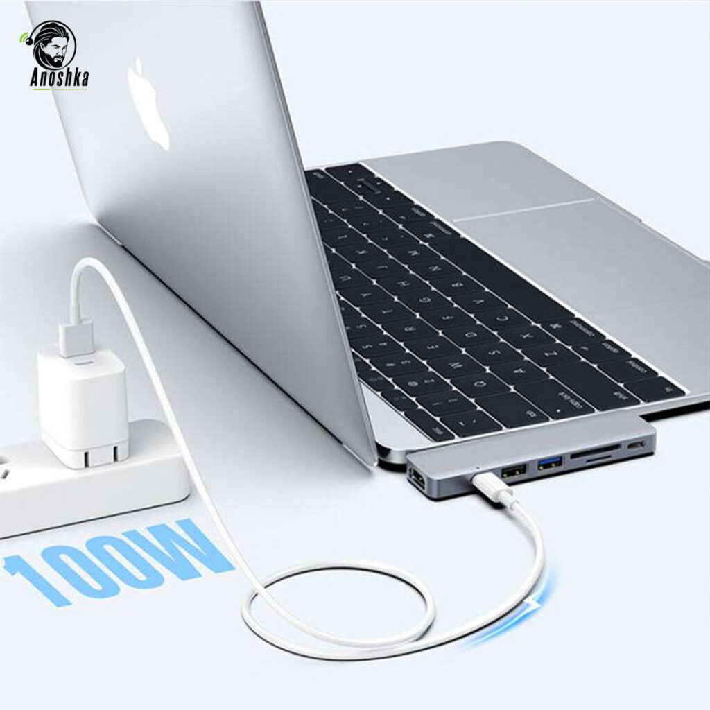 The RECCI RH08 7-in-2 Hub offers 4K HDMI, USB 3.0, SD/TF readers, and PD charging in a dual Type-C design, perfect for MacBook and other USB-C devices.