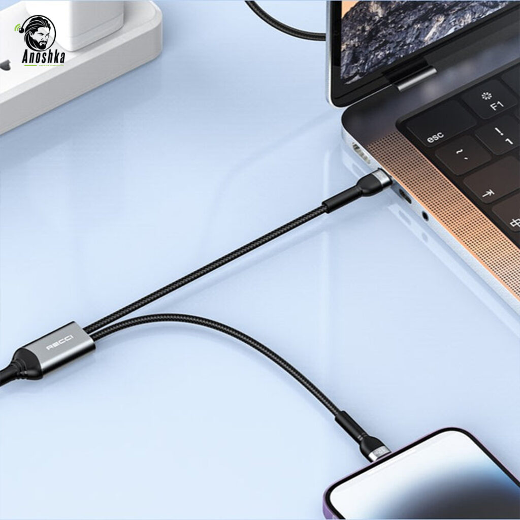 The RECCI RTC-T16 Skyline Cable delivers fast charging, reliable data transfer, and a durable braided design for all Type-C devices.