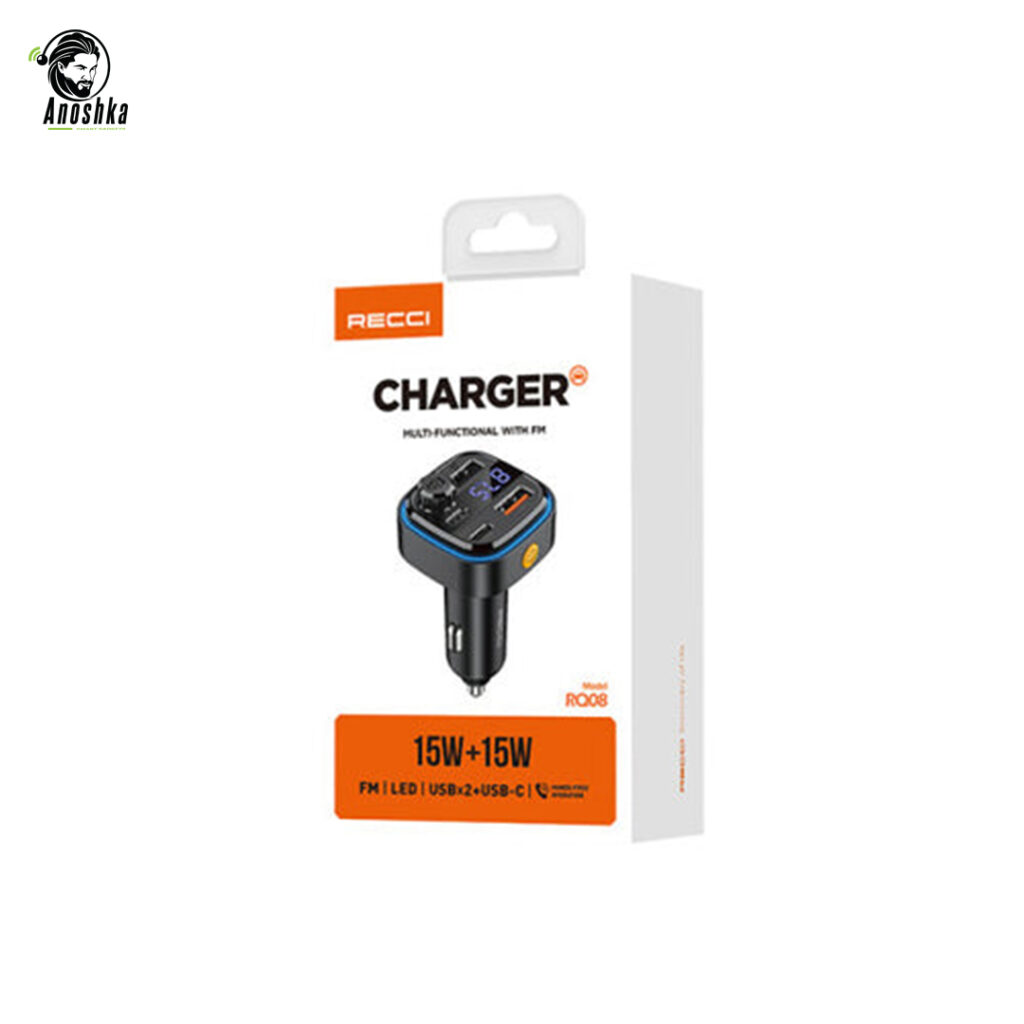 The RECCI RQ08 Car Charger offers dual USB fast charging, smart power distribution, and a sleek compact design for safe and efficient in-car charging.