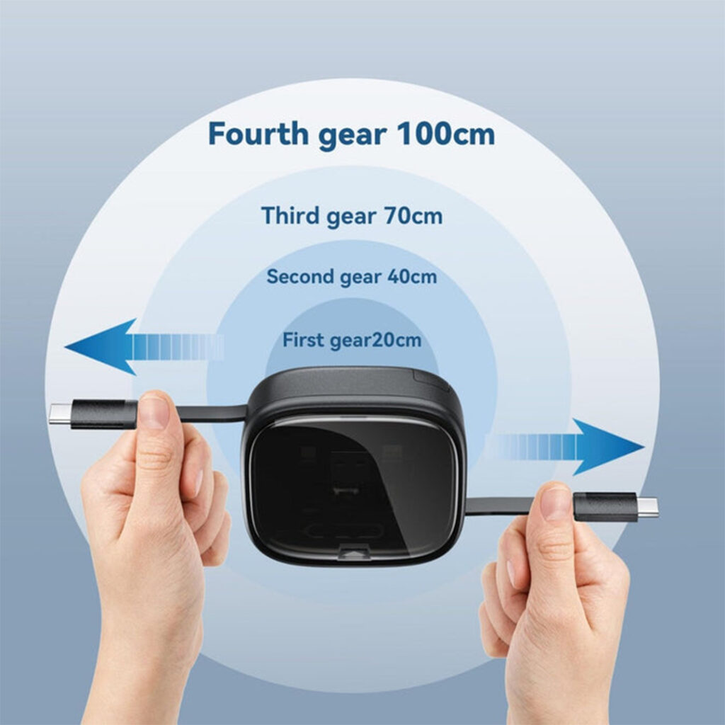 RECCI RS36T Retractable Cable (65W) offers fast PD charging, a tangle-free retractable design, and universal Type-C compatibility — perfect for work and travel.