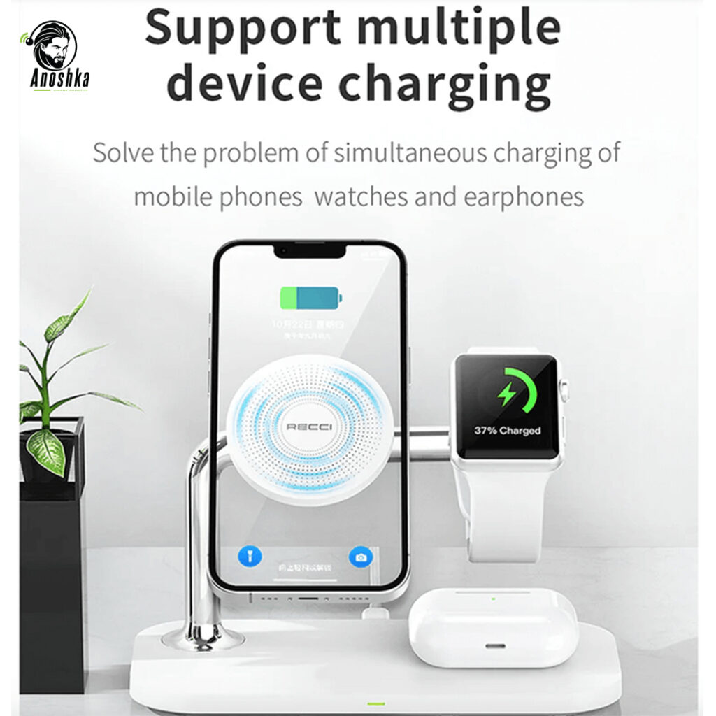 RECCI RCW-20 Wireless Charger offers fast and safe wireless charging in a sleek, compact design — perfect for daily use at home, office, or on the go.