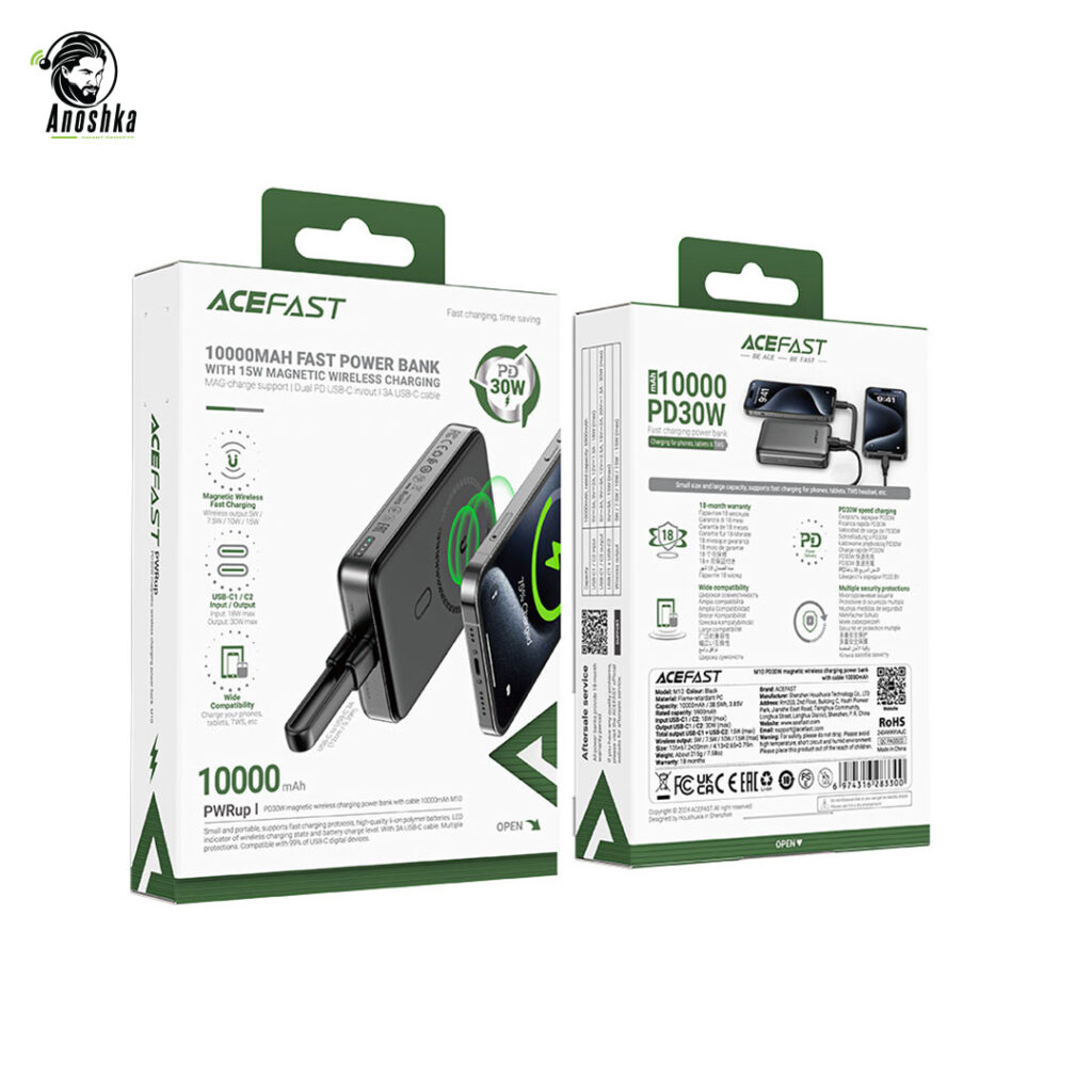 Magnetic Fast Wireless Charge Power Bank M10 PD30W 10000mAh – High-Speed Portable Charger