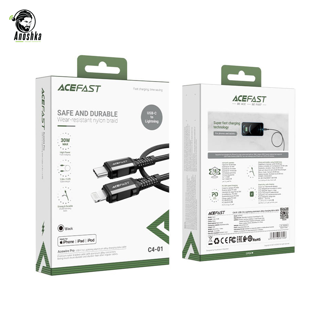 ACEFAST USB-C to Lightning 30W C4-01 β Fast Charging and Data Transfer Cable for iPhone