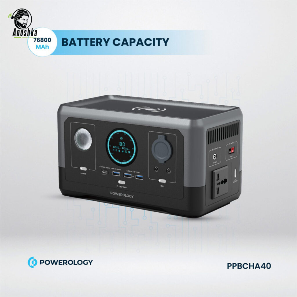 Powerology 300W Portable Generator charging multiple devices