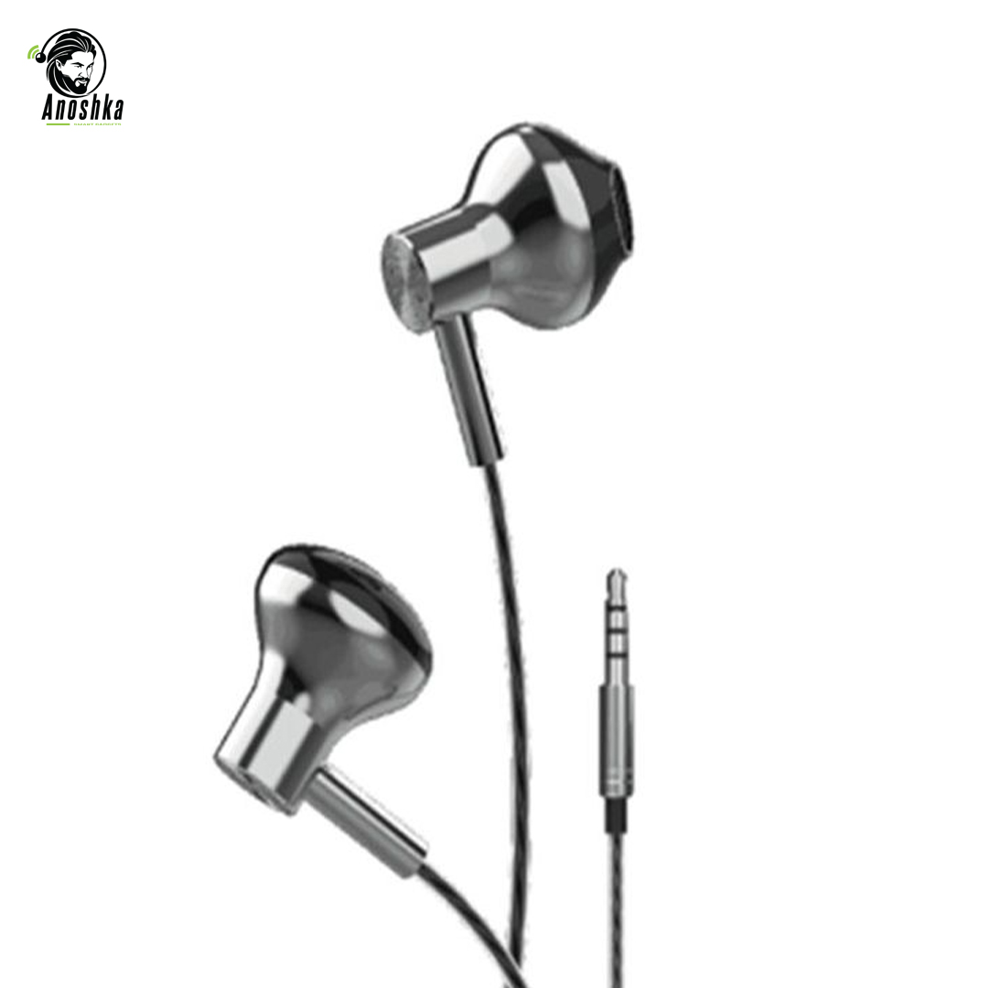 DEVIA Metal Earphones 3.5mm HP59S – Durable Design and Clear Sound