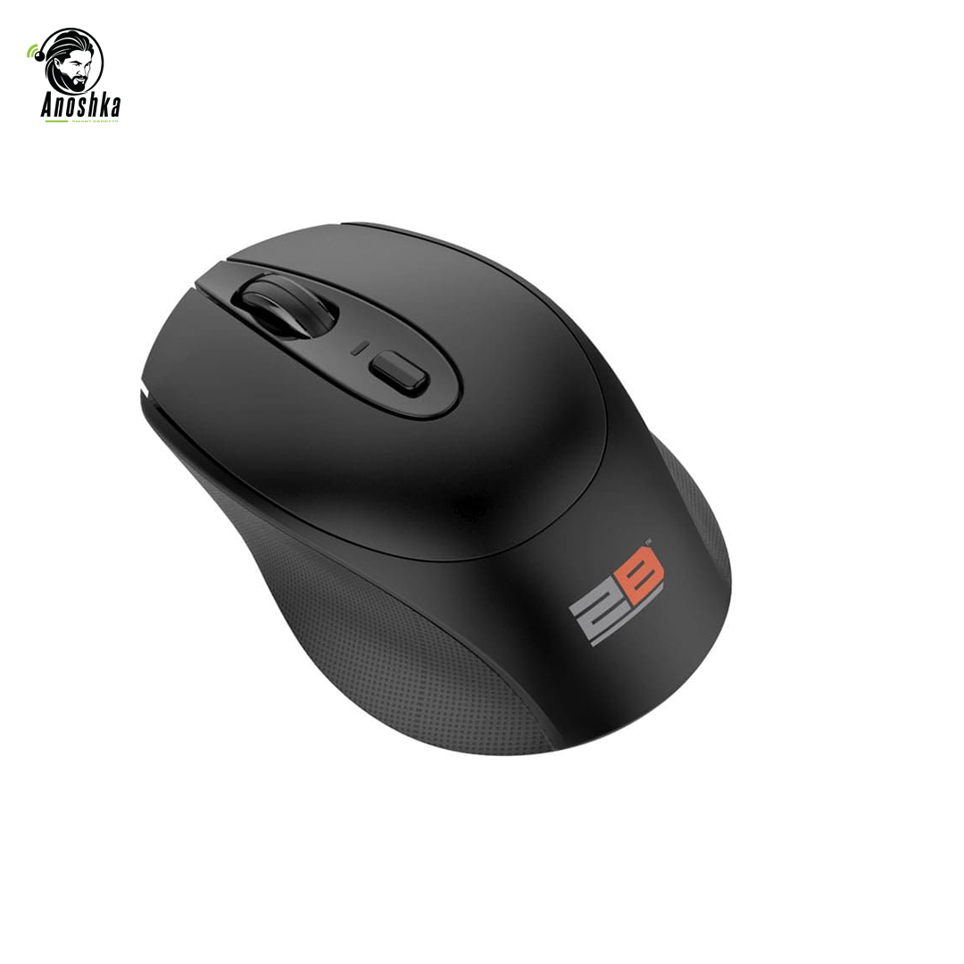2B MO186 Dual Mode BT 2.4GHz Rechargeable Mouse – Ergonomic Wireless Optical Mouse