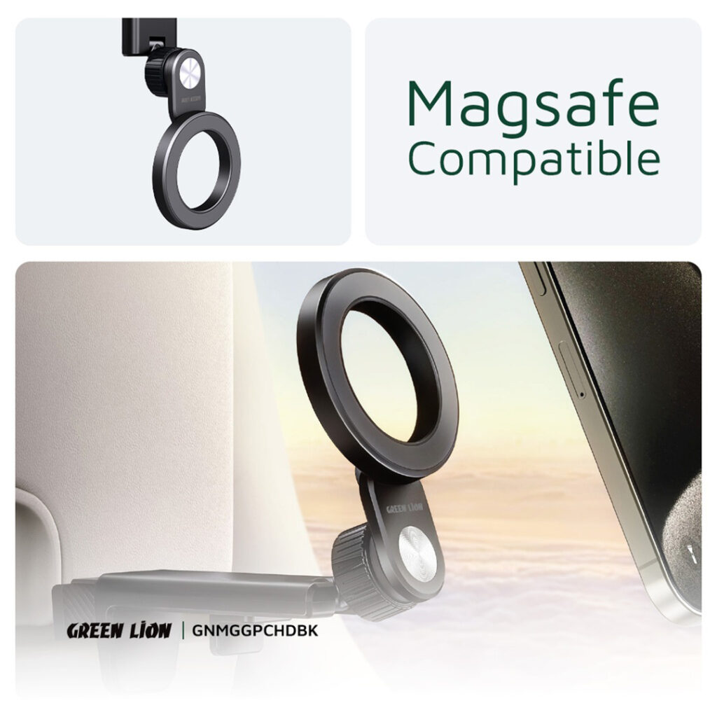 Green Lion MagGrip Car Holder – Magnetic Phone Mount for Secure Hands-Free Driving