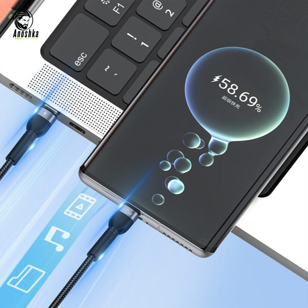 The RECCI RTC-T16 Skyline Cable delivers fast charging, reliable data transfer, and a durable braided design for all Type-C devices.