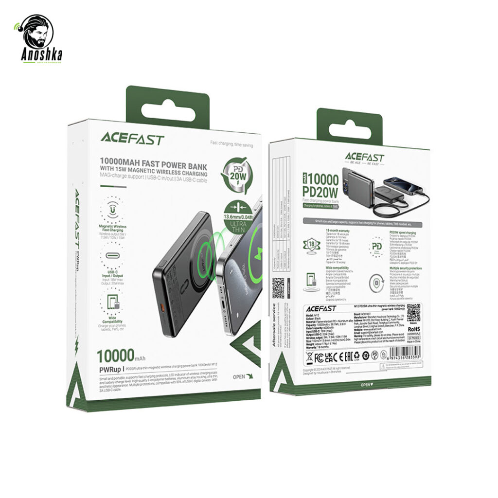 Fast Charge Power Bank M12 PD20W 10000mAh – Compact Portable Fast Charging Power Bank