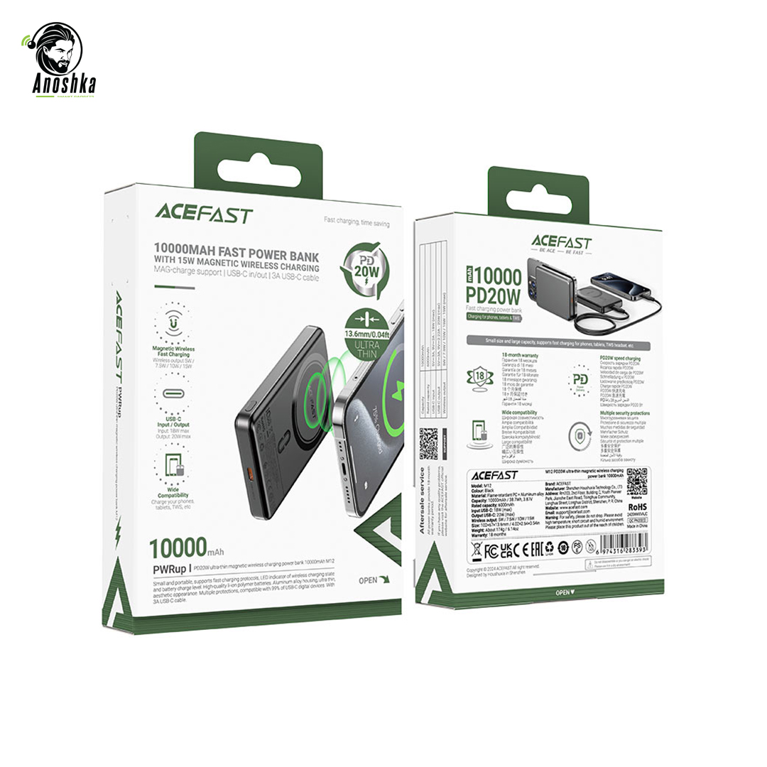 Fast Charge Power Bank M12 PD20W 10000mAh β Compact Portable Fast Charging Power Bank