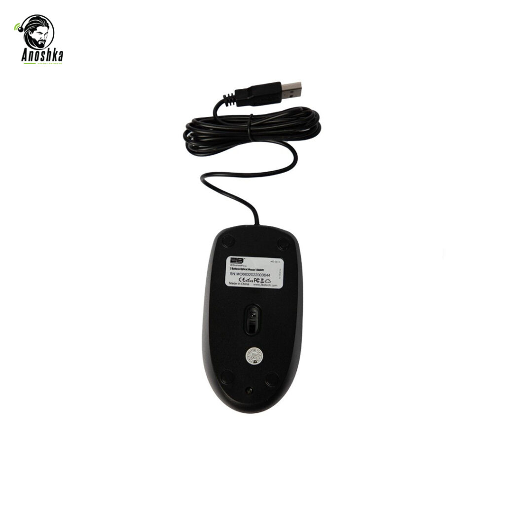 2B Track Wired Mouse MO663 – Ergonomic High-Precision Optical Mouse
