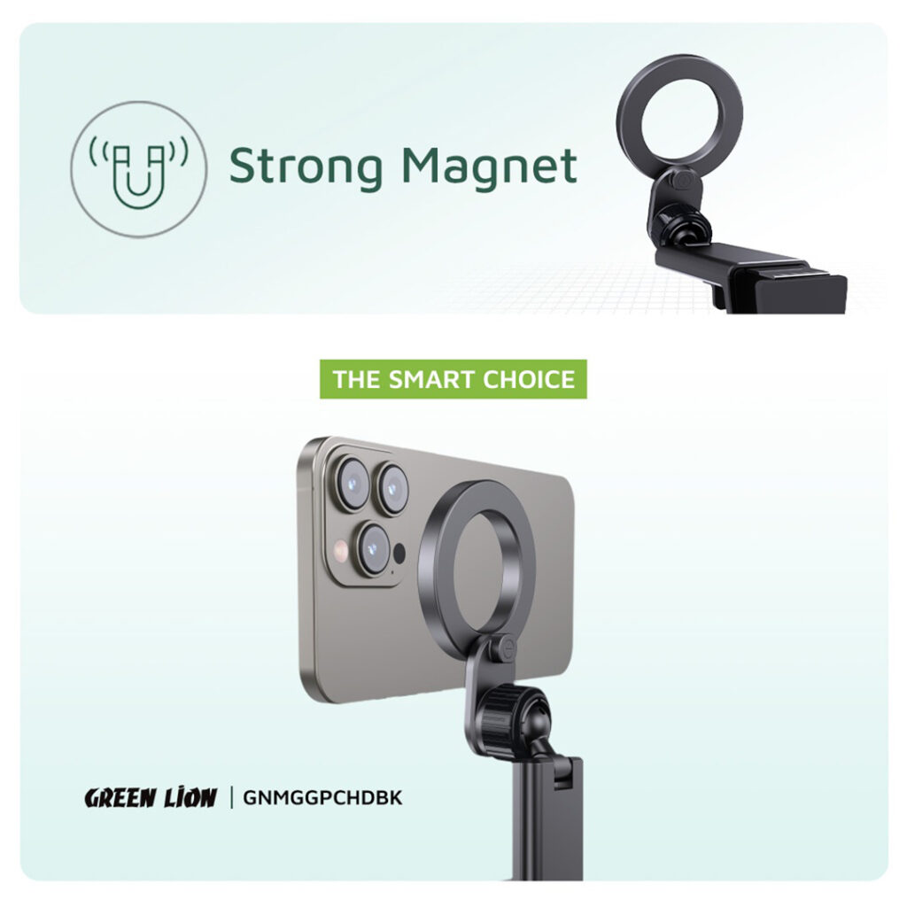 Green Lion MagGrip Car Holder – Magnetic Phone Mount for Secure Hands-Free Driving