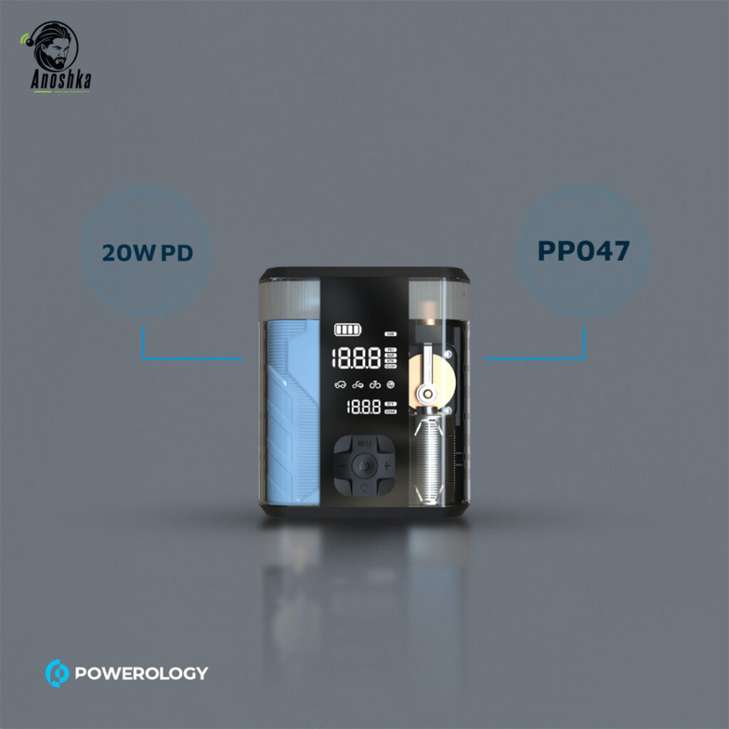 Powerology 8800mAh Jump Starter full kit with cables and accessories