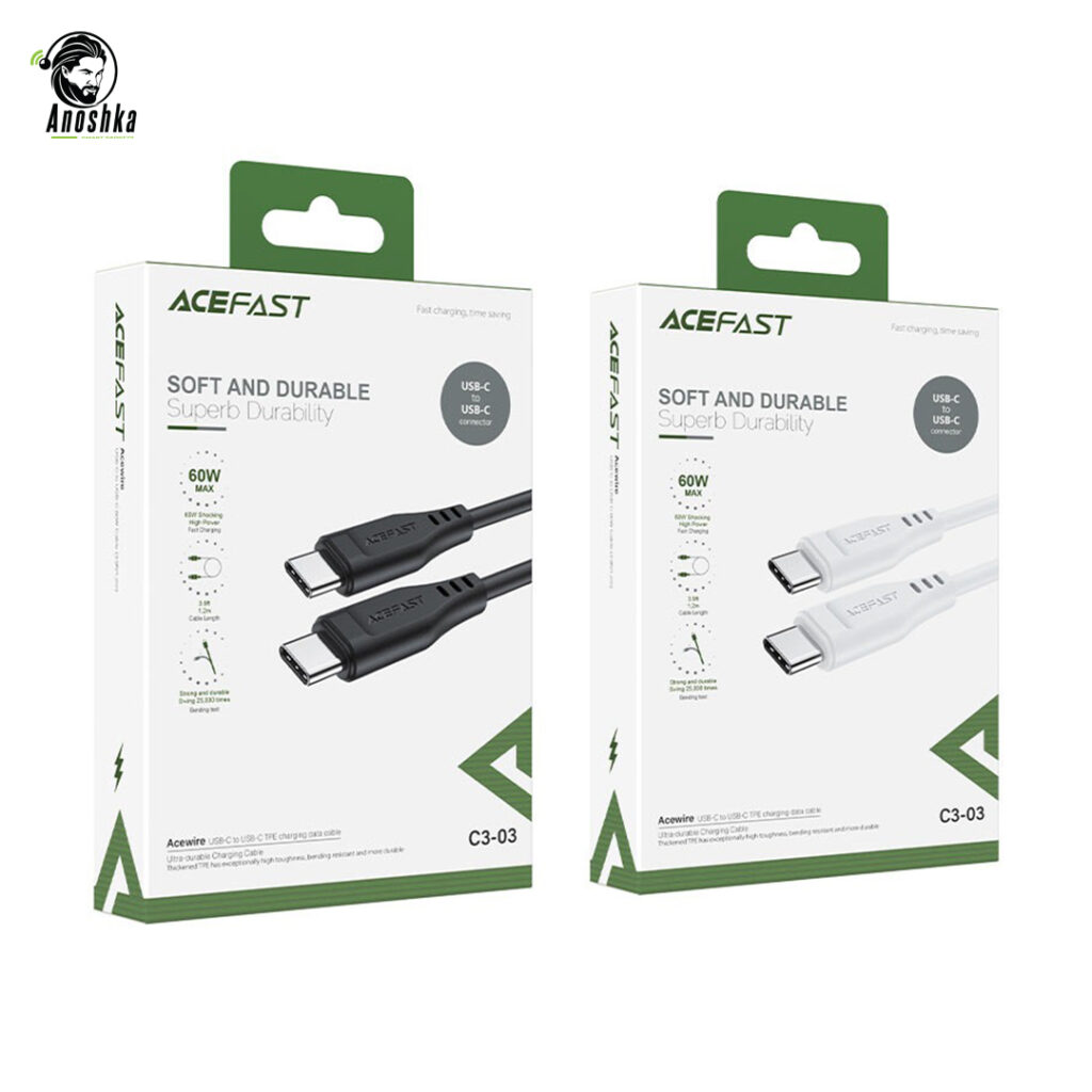 ACEFAST USB-C to USB-C Cable C3-03 – Durable Fast Charging Type-C Power Delivery Cable
