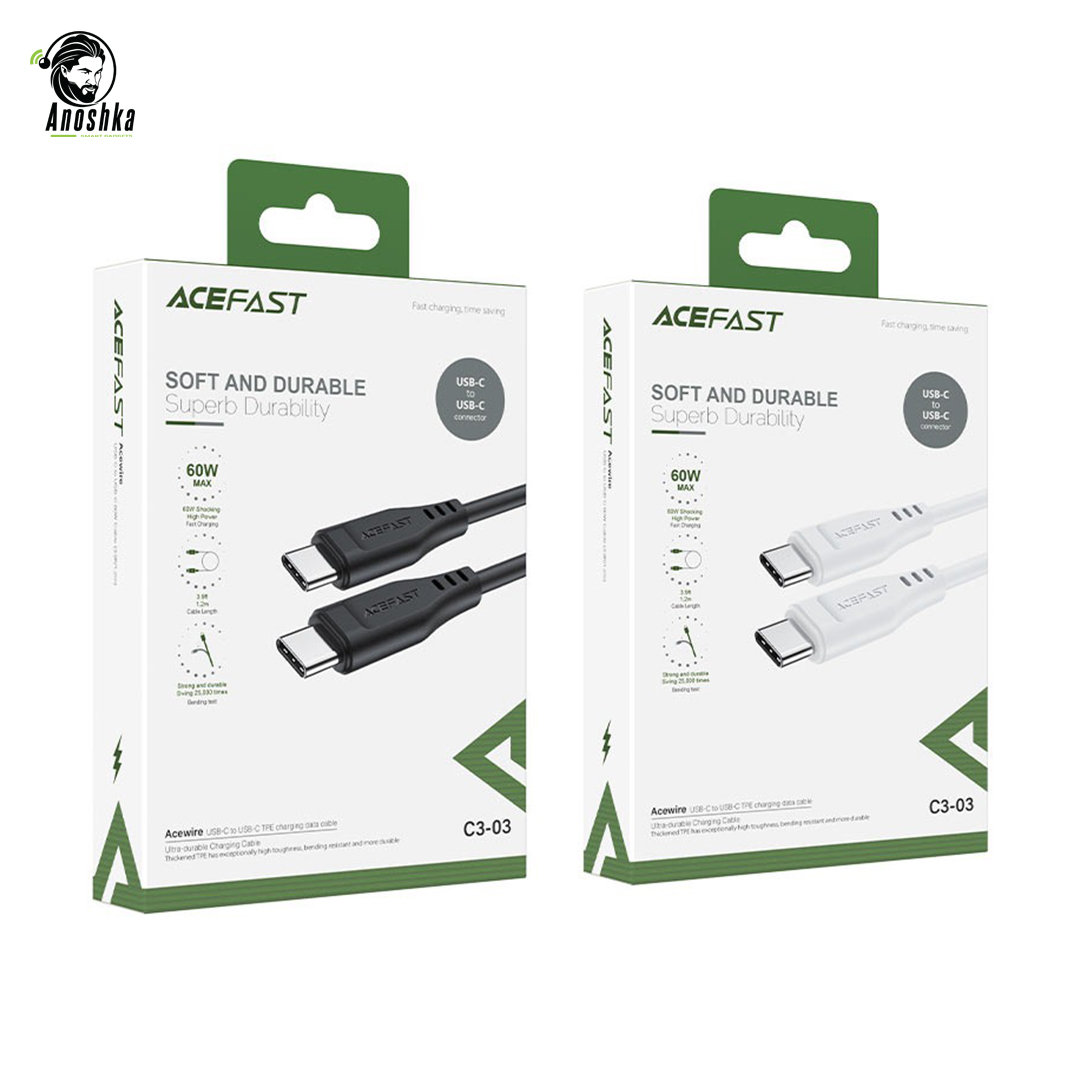 ACEFAST USB-C to USB-C Cable C3-03 β Durable Fast Charging Type-C Power Delivery Cable