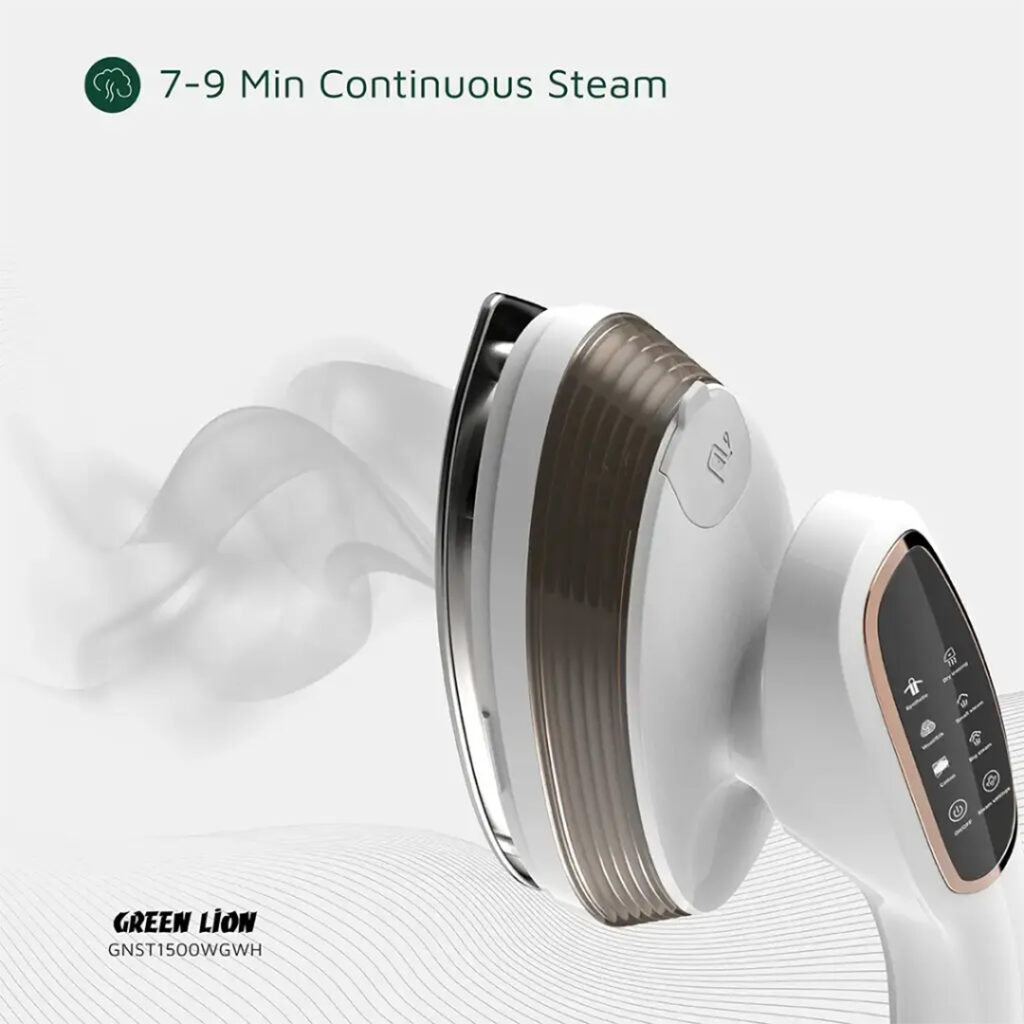 Green Lion Steam Glide Garment Steamer 1500W – Powerful and Efficient Fabric Steamer