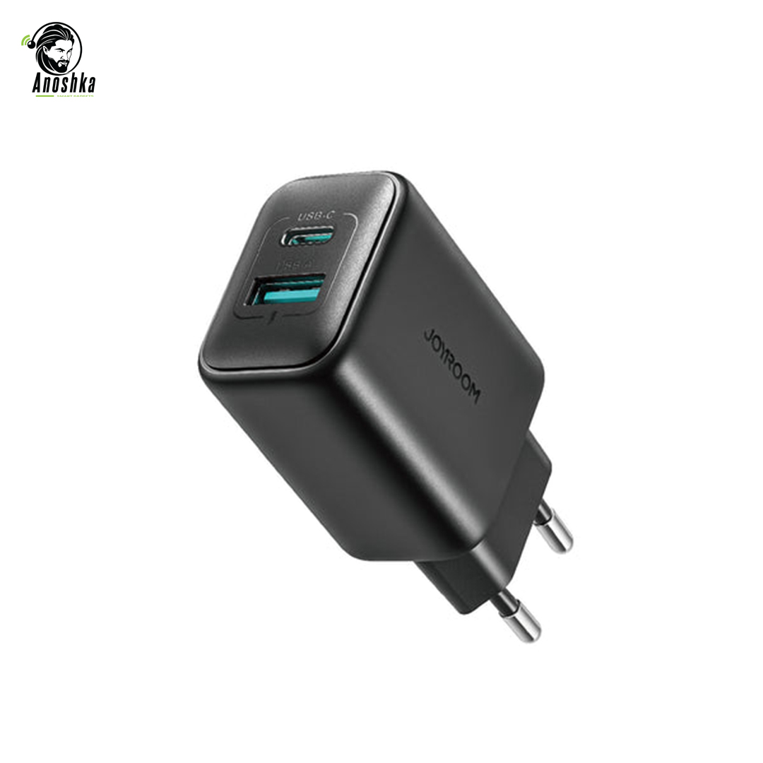 JOYROOM JR-TCF13EU 25W Dual-Port Charger offers USB-A + USB-C fast charging, smart power management, and a compact travel-friendly design for safe and efficient charging.