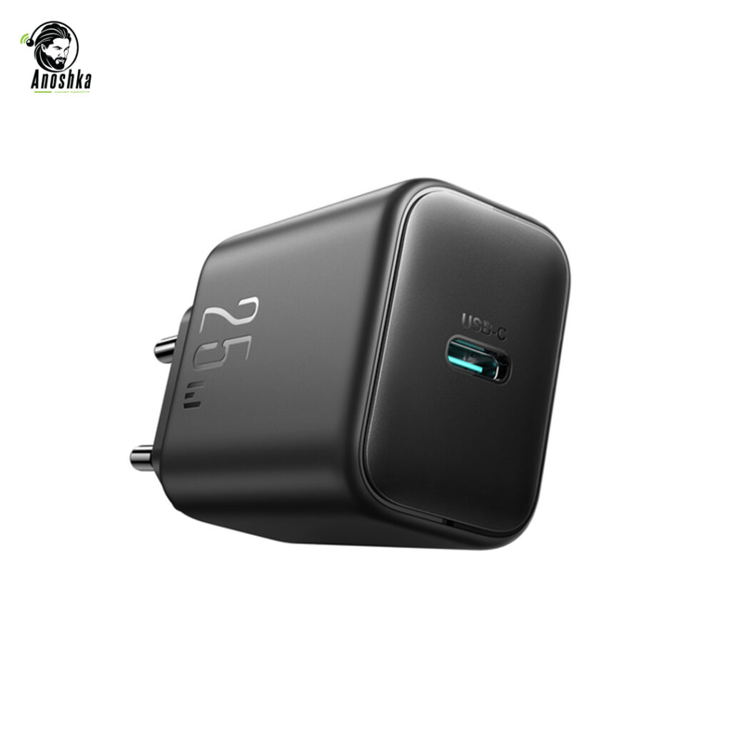 The JOYROOM JR-TCF23EU 25W Fast Charger features PD fast charging, includes a Type-C to Type-C cable, and provides safe, smart, and efficient power delivery in a compact design.