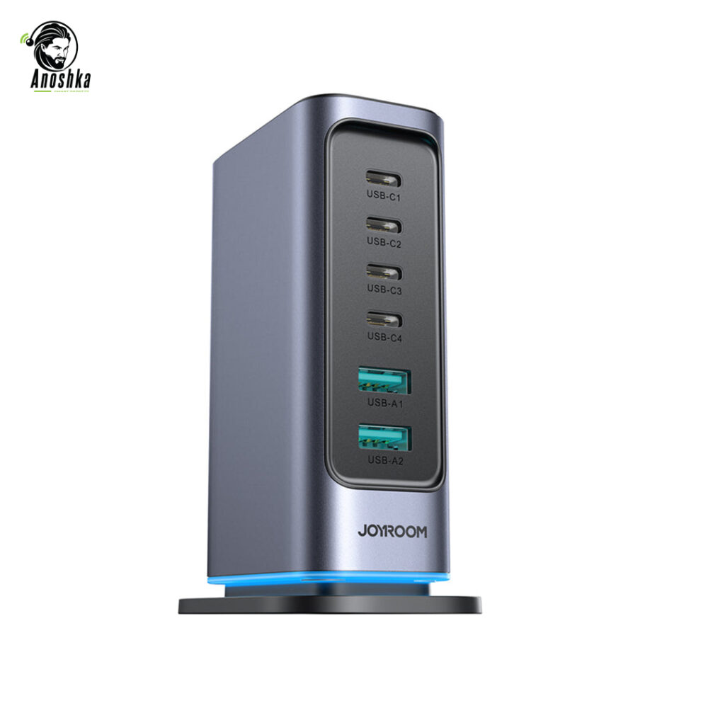 JOYROOM 65W Multi-Board Power Station features multiple outlets and fast-charging USB ports, allowing you to safely power up to 8 devices simultaneously with 65W PD support.