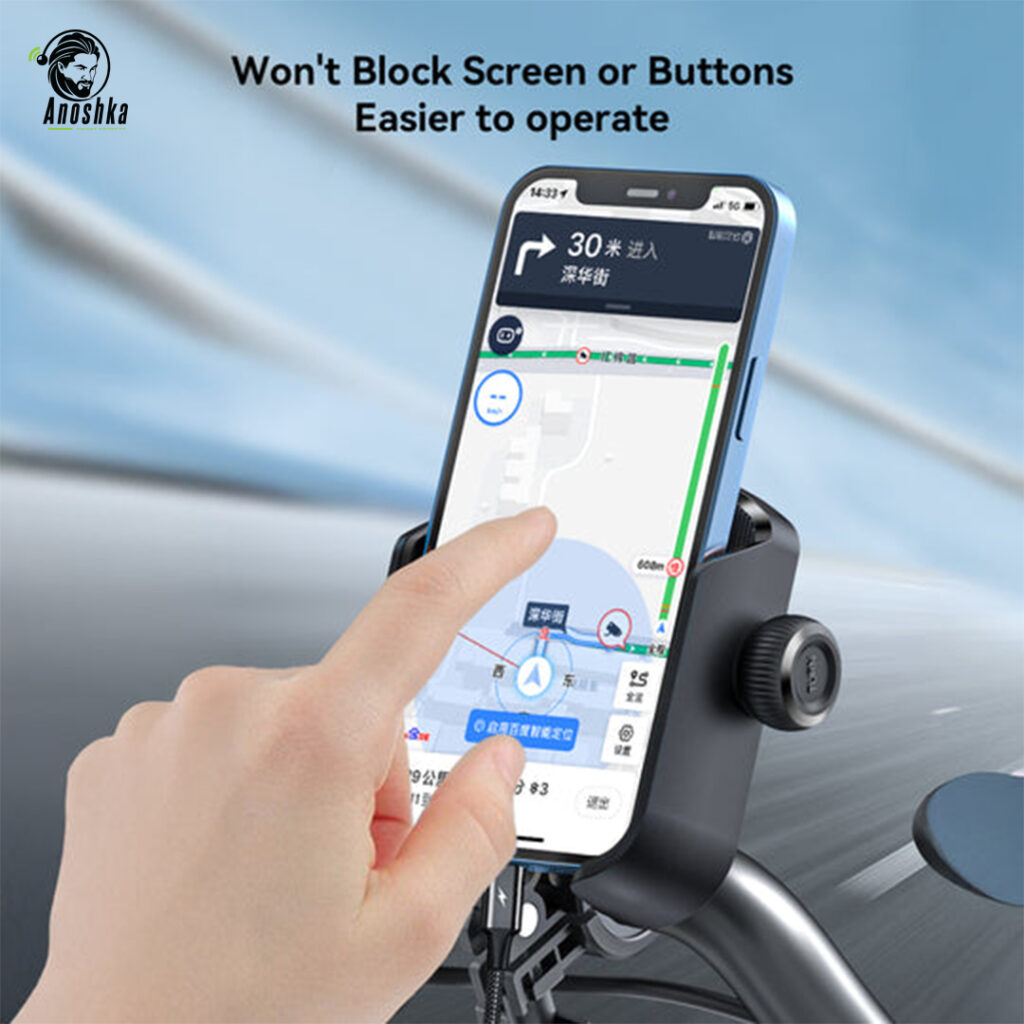 JOYROOM JR-ZS431 Bike Phone Mount provides a secure 4-claw grip, 360° rotation, and shockproof design — ensuring stable phone mounting for any bike or motorcycle.