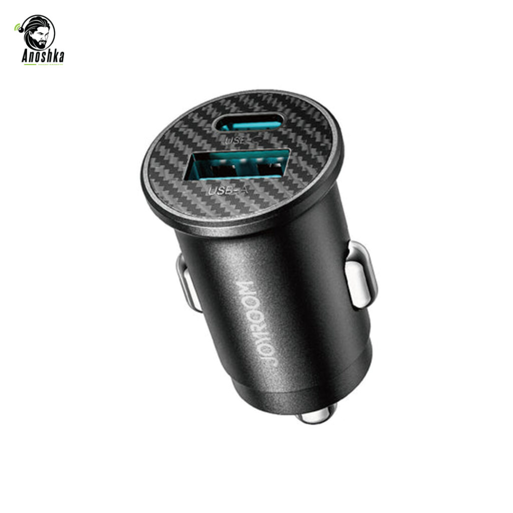 The JOYROOM JR-CCN16 15W Car Charger delivers fast and safe dual-port charging (Type-C + USB-A) with smart protection and a sleek aluminum design.