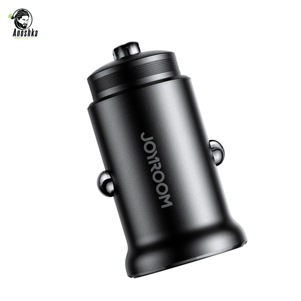 The JOYROOM JR-CCN06 30W Car Charger offers dual USB-C ports for simultaneous fast charging, a metal housing, and smart safety protection — perfect for travel and daily driving.