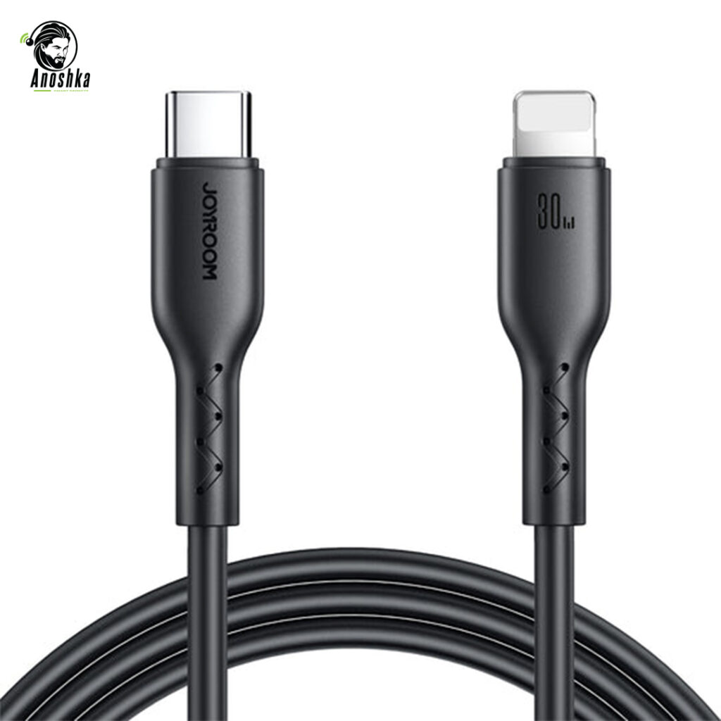 JOYROOM A26 Fast Charging Data Cable (USB-C to Lightning) features 3A fast charging and 480 Mbps data speed with reinforced build for Apple devices.