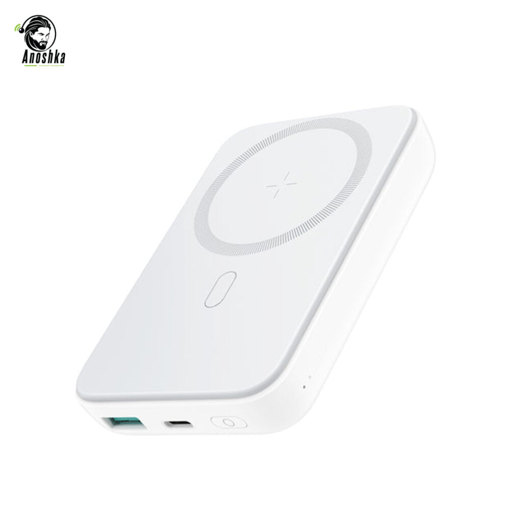 JOYROOM JR-W020 Magnetic Wireless Power Bank – 10000mAh MagSafe charger with 15W fast wireless charging and dual-port output.