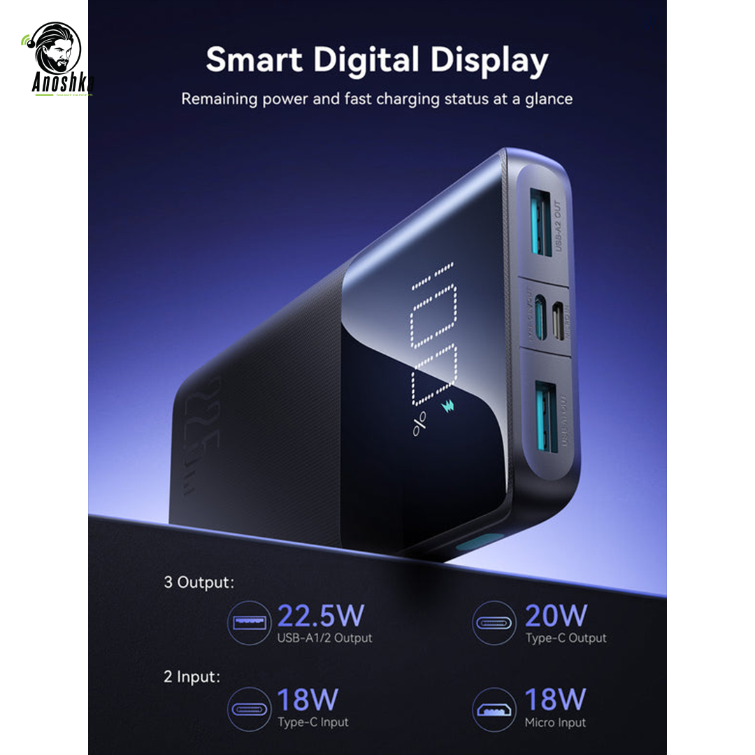 JOYROOM QP191 10000mAh Fast Charging Power Bank with USB-C and dual output