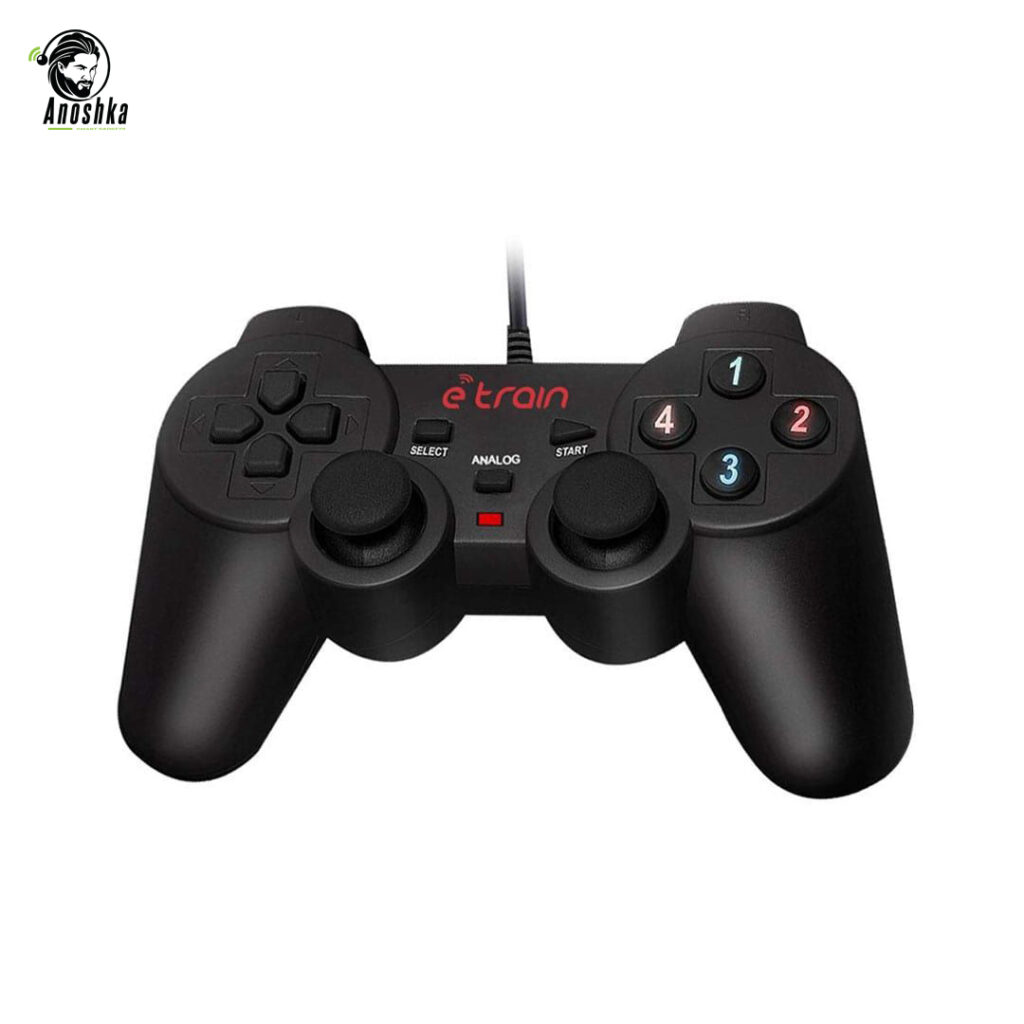 E-TRAIN Wired Game Controller GP002 – Single Player USB Gamepad