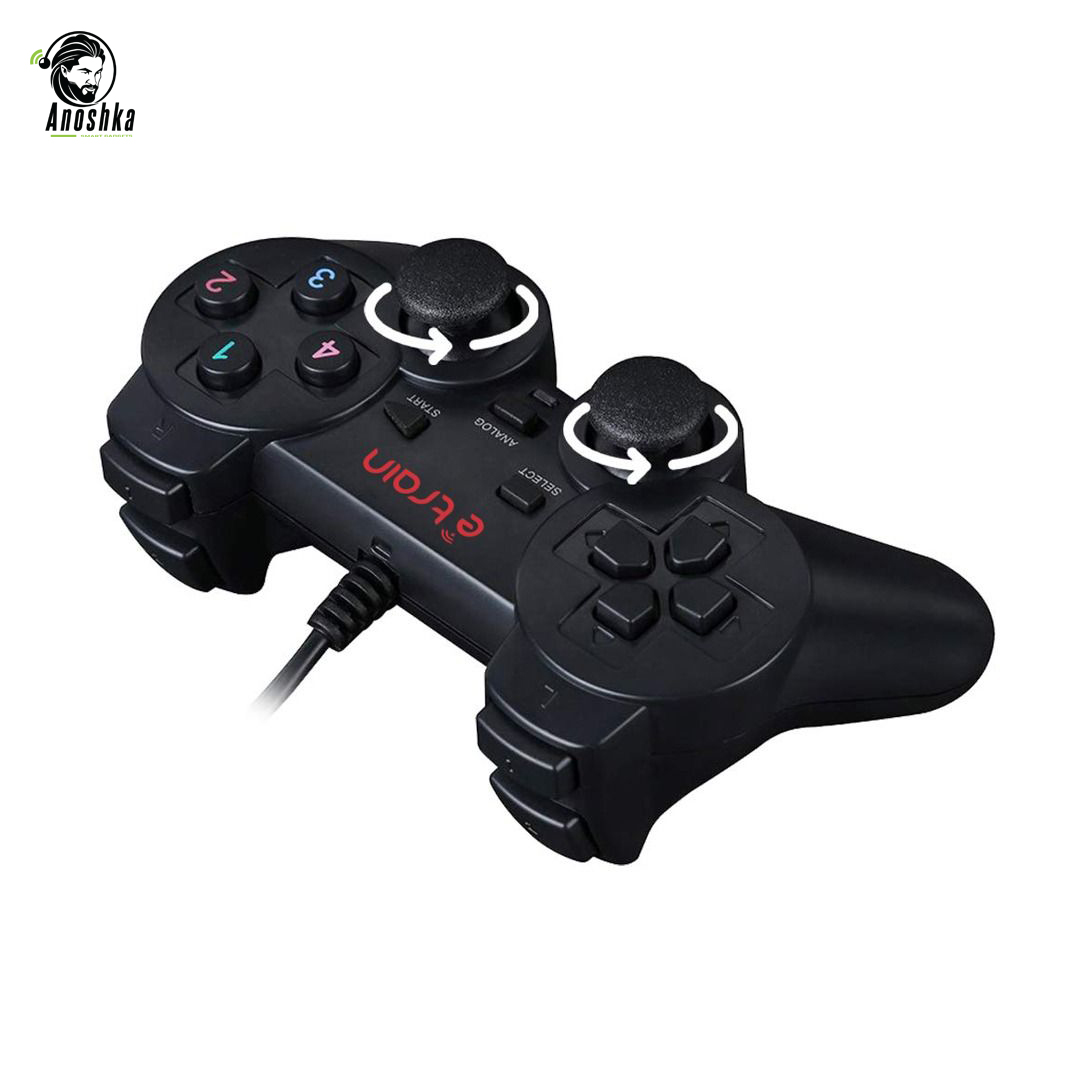 E-TRAIN Wired Game Controller GP002 – Single Player USB Gamepad
