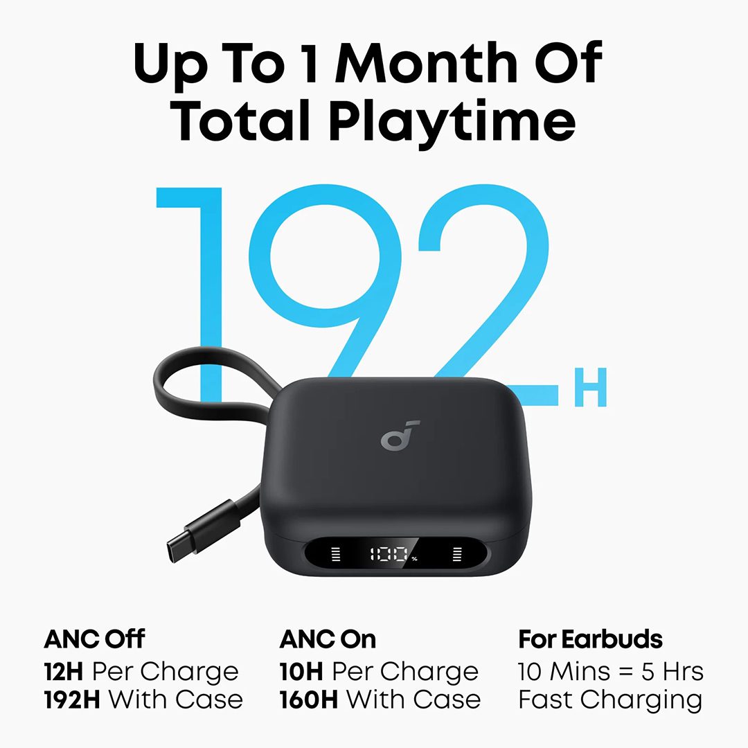 Anker Soundcore P41i Wireless Earbuds with built-in portable phone charger