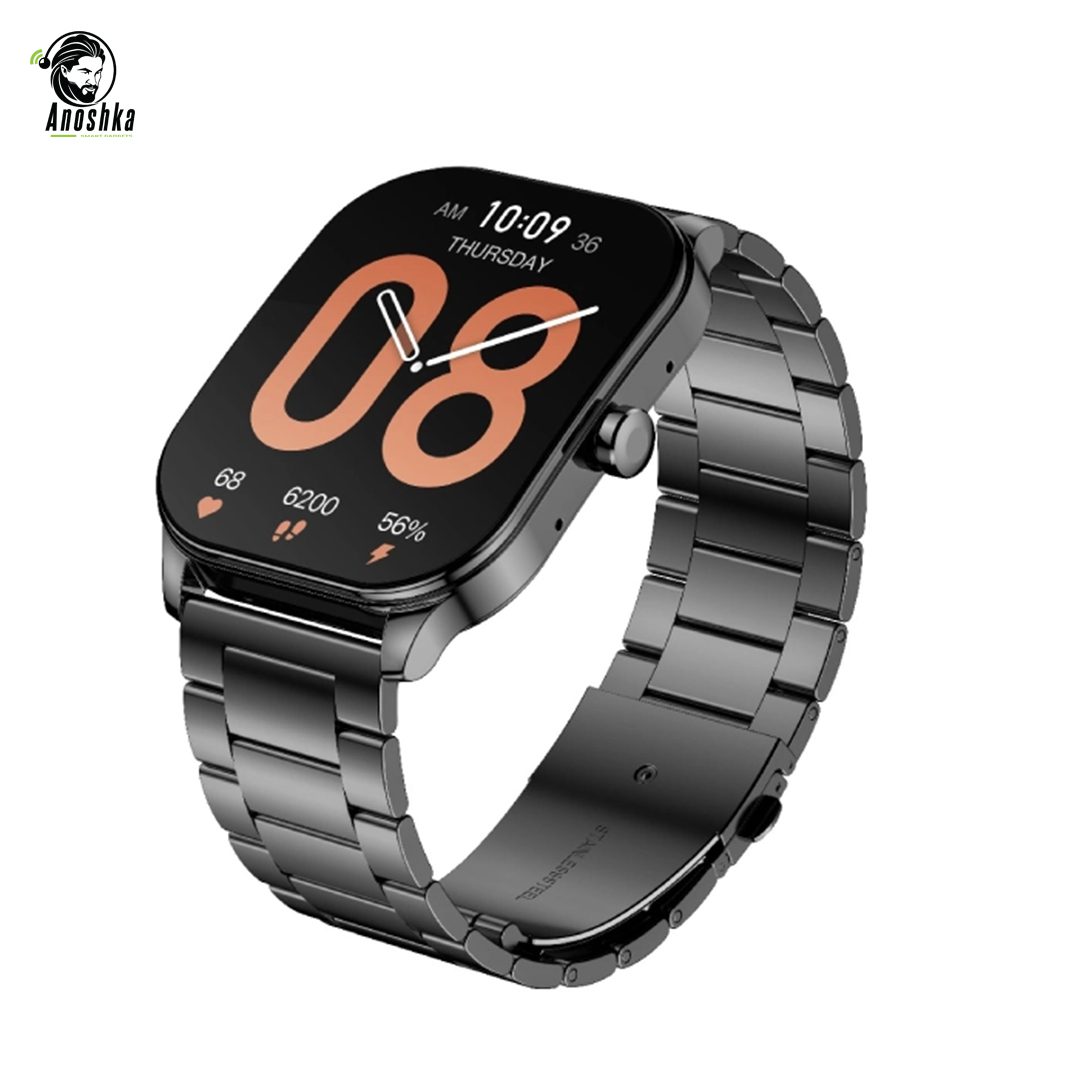 Amazfit Pop 3S Classic Edition Black Smartwatch with AMOLED Display and Bluetooth Calling