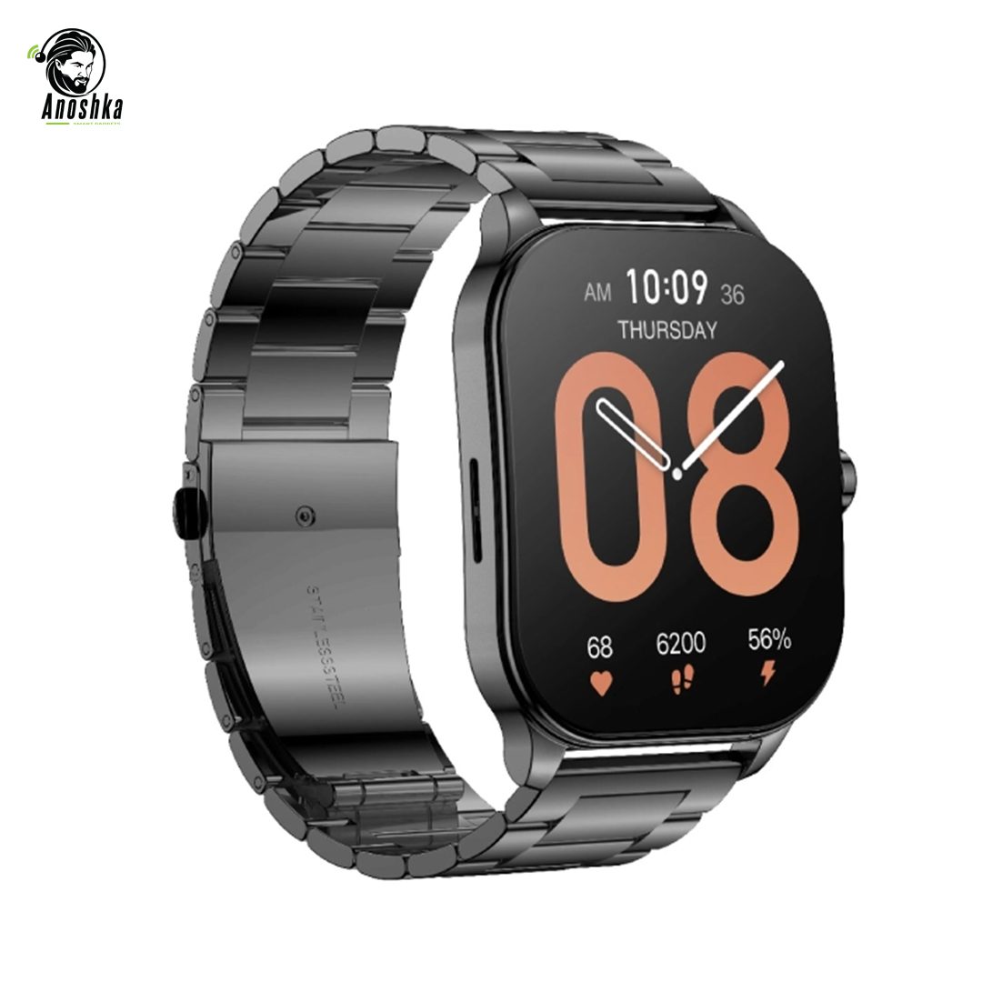 Amazfit Pop 3S Classic Edition Black Smartwatch with AMOLED Display and Bluetooth Calling