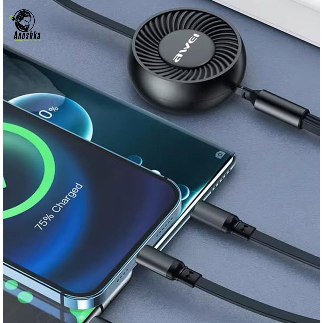 AWEI 3 in 1 Telescopic Data Cable CL-136 – Fast Charging Retractable Cable