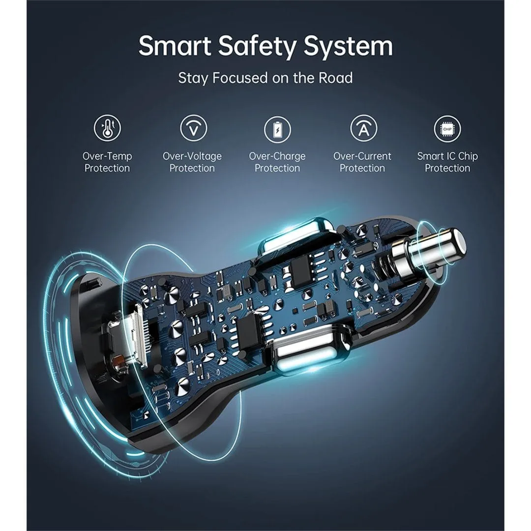 AWEI C-830 dual port car charger for fast and safe charging on the go