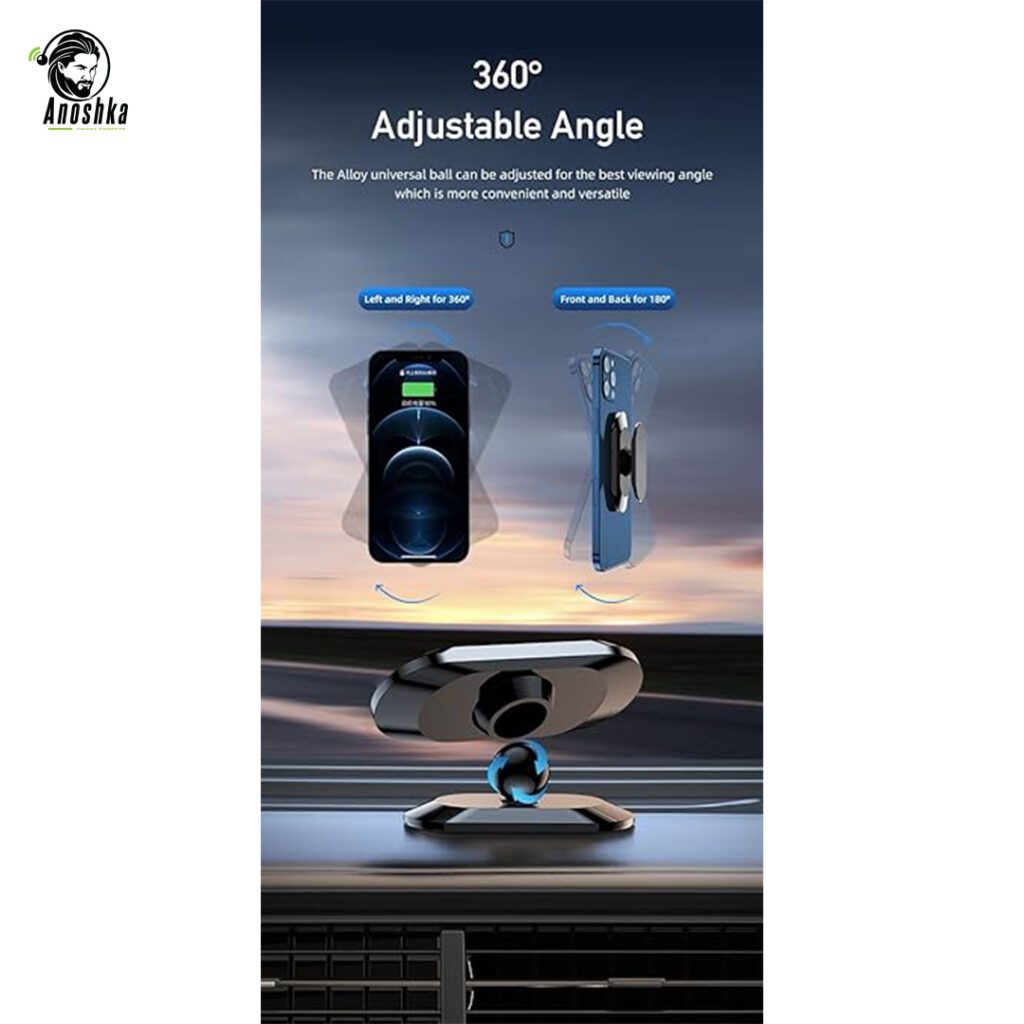 AWEI X20 car holder with secure grip, adjustable arms, and 360-degree rotation