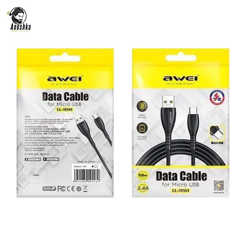 AWEI CL-115M micro USB data cable for fast charging and stable data transfer