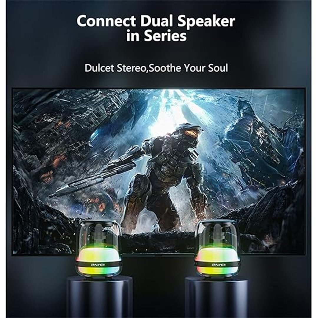 AWEI Y386 wireless speaker with powerful sound and portable design