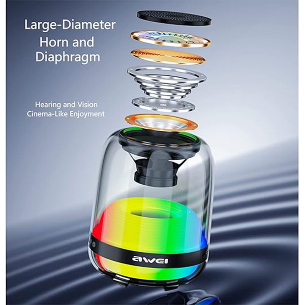 AWEI Y386 wireless speaker with powerful sound and portable design