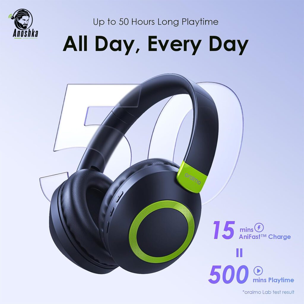 BoomPop2S ENC Over-Ear Wireless Headphones with Active Noise Cancellation