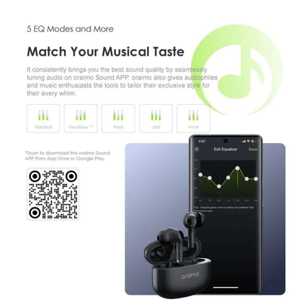 Oraimo FreePods 3C True Wireless Earbuds with Clear Sound and Long Battery Life