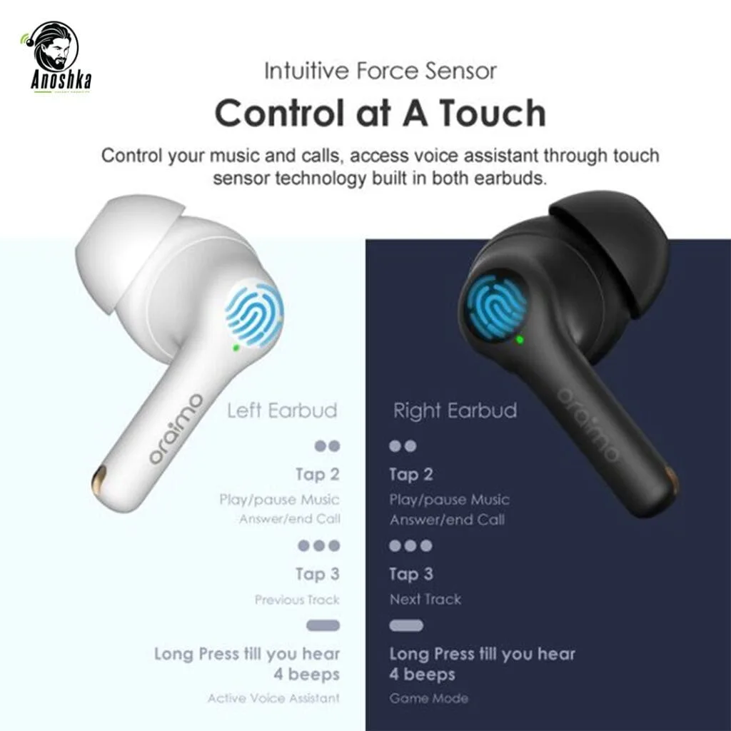 Oraimo FreePods 3C True Wireless Earbuds with Clear Sound and Long Battery Life